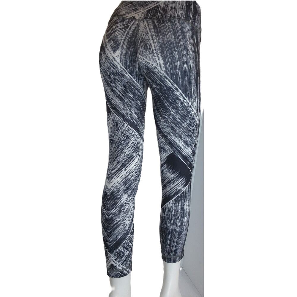 Lululemon Wunder Under Crop II Leggings Heat Wave Black White Full-On Luon Sz 4 - Picture 8 of 8